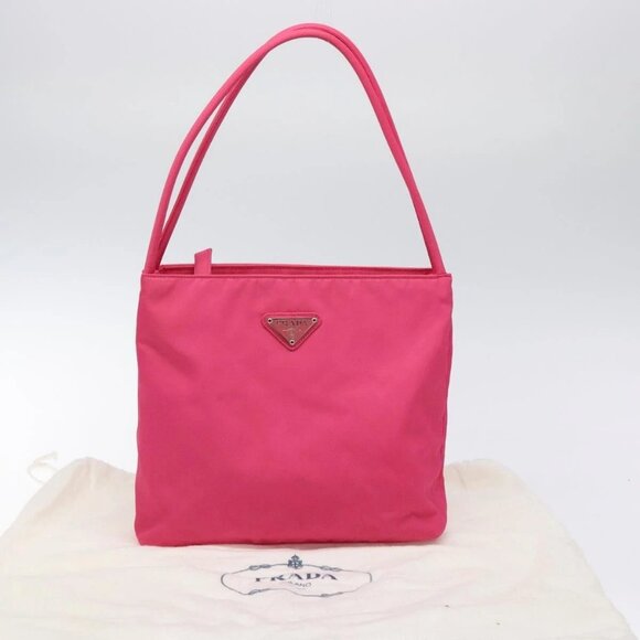 PRADA Shoulder Bag Nylon Pink Silver Auth 119844A - Picture 10 of 16